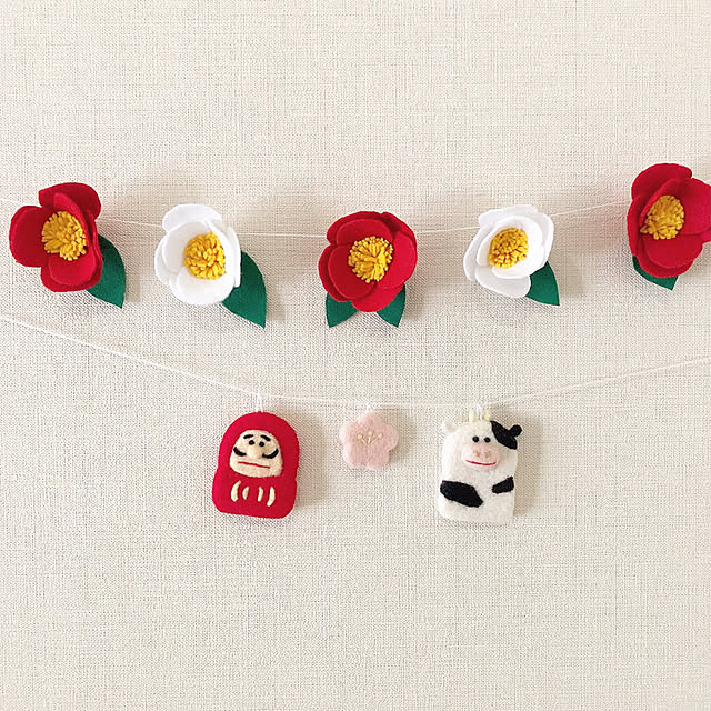 受注制作☆2017年干支☆福・酉だるまのお正月ガーランド♪iichi 日々の暮らしを心地よくするハンドメイドやアンティークのマーケットプレイス