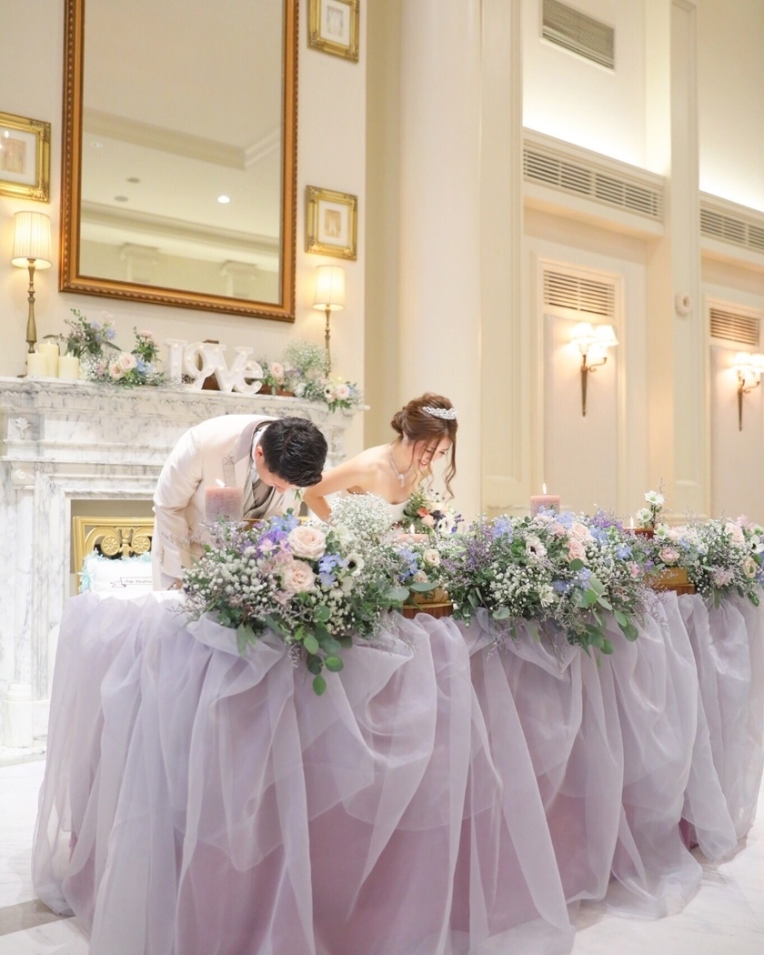 高砂テーブル装花 造花 結婚式 ウェディング