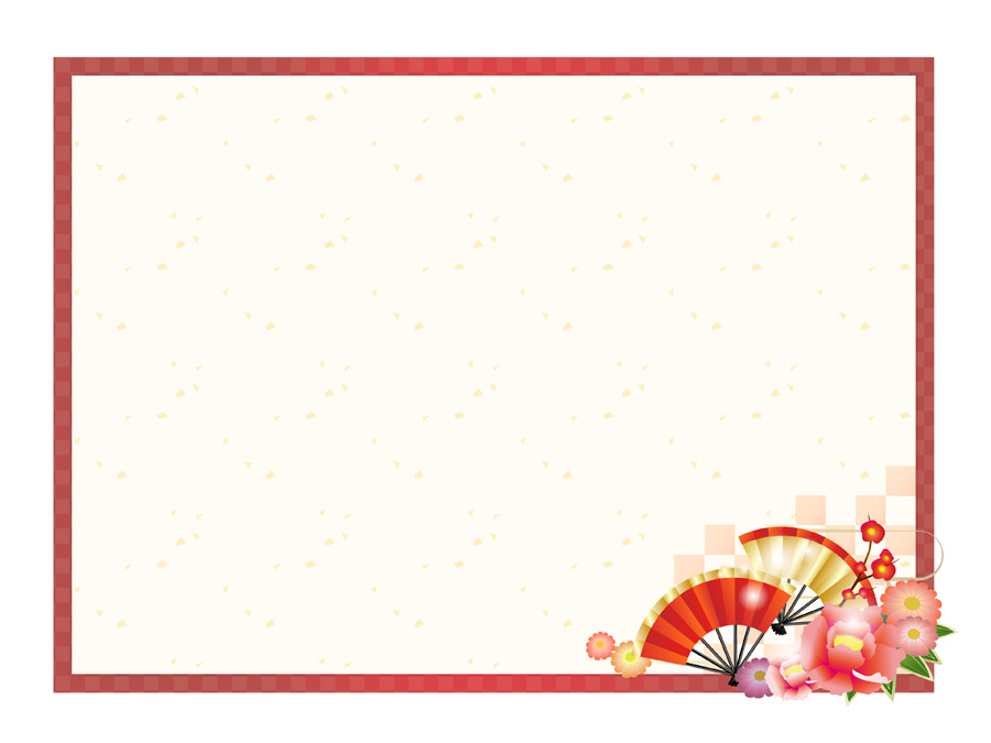 かわいい獅子舞の唐草模様お正月フレーム・神社や新年のイベント用のイラスト素材をダフレーム 飾り枠 Decome