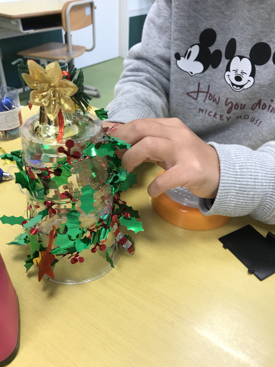 クリスマス飾り デイサービスの創作レク: 手作り TOY BOX