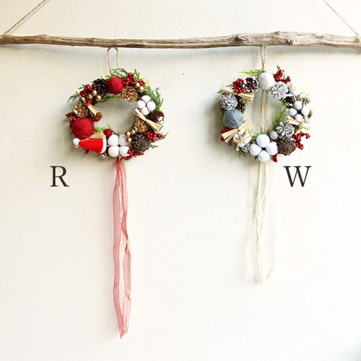 クリスマスギフトボックス 毛糸の手編みが心温まるクリスマスリース飾り・吊るし - ショップ Silent Moment 置物 - Pinkoi