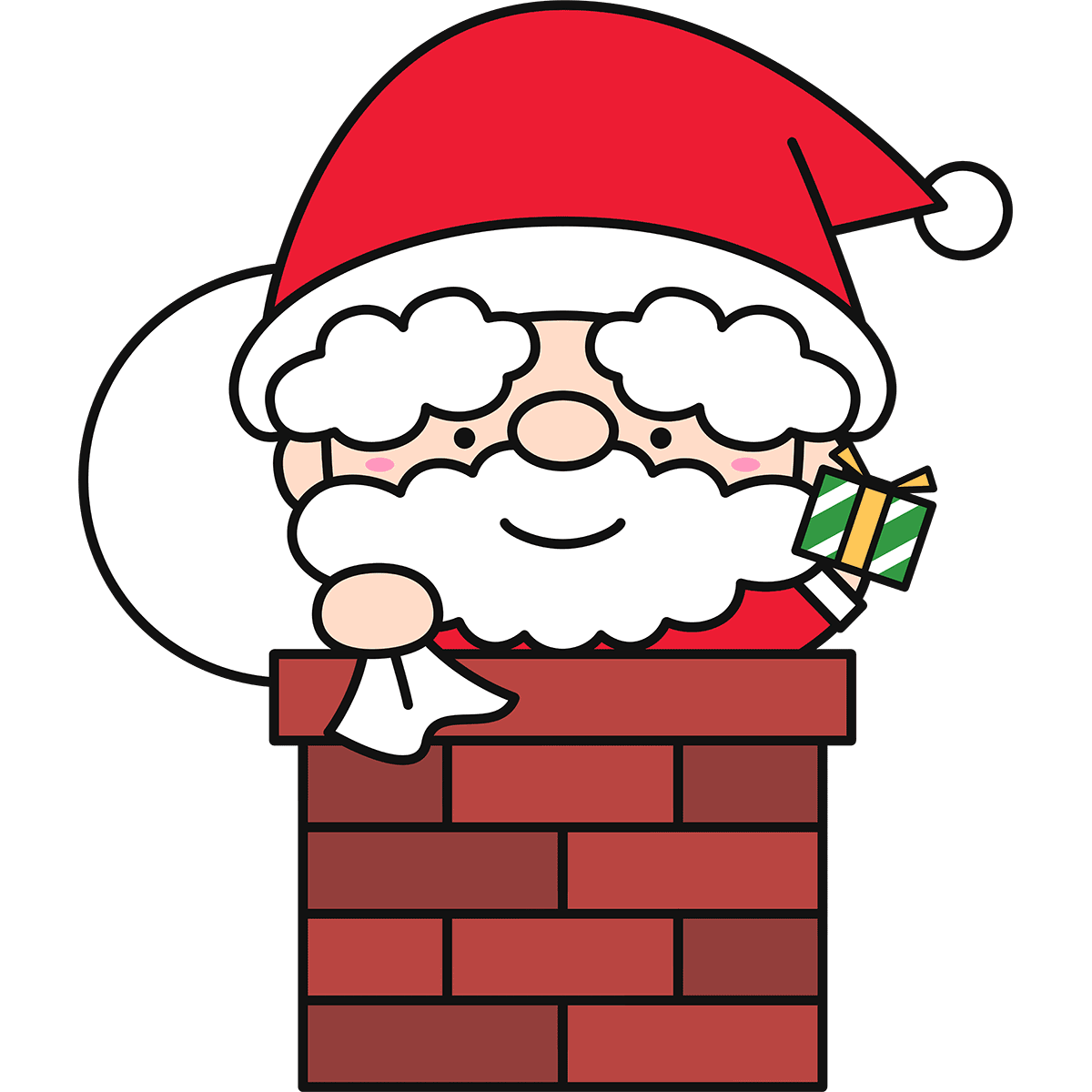 サンタクロースSui-Sai手描き水彩イラストフリー素材集