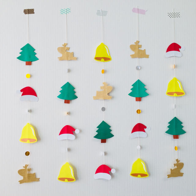 保育壁面飾り インテリア🎄クリスマスガーランド🎄クリスマスパーティーなどフリマアプリ ラクマ