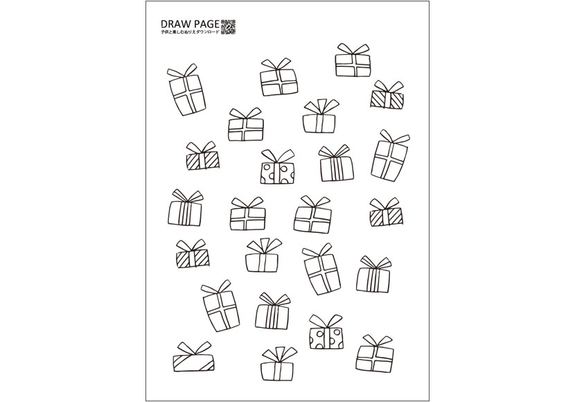 塗り絵 クリスマス モノクロ 白黒のイラスト素材 - PIXTA