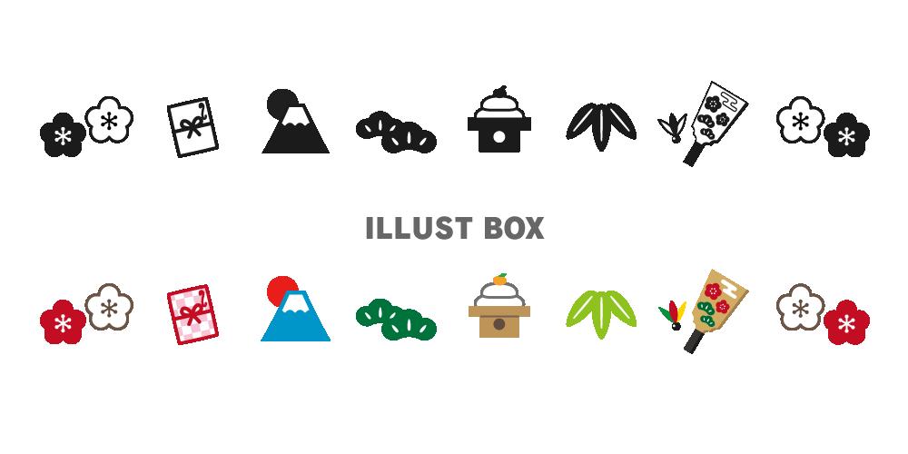 版画風 お正月・縁起物の素材イラスト制作例 A212イラスト工房