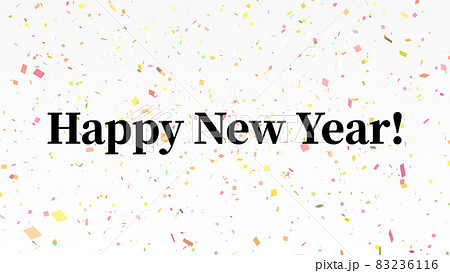 Happy New Year-手書き文字-筆記体-英語-年賀状 放射状ロゴ 黒 金色 セットのイラスト素材89020675- PIXTA