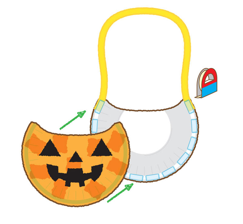 紙コップのハロウィンバッグの作り方 簡単でかわいいカボチャとネコ