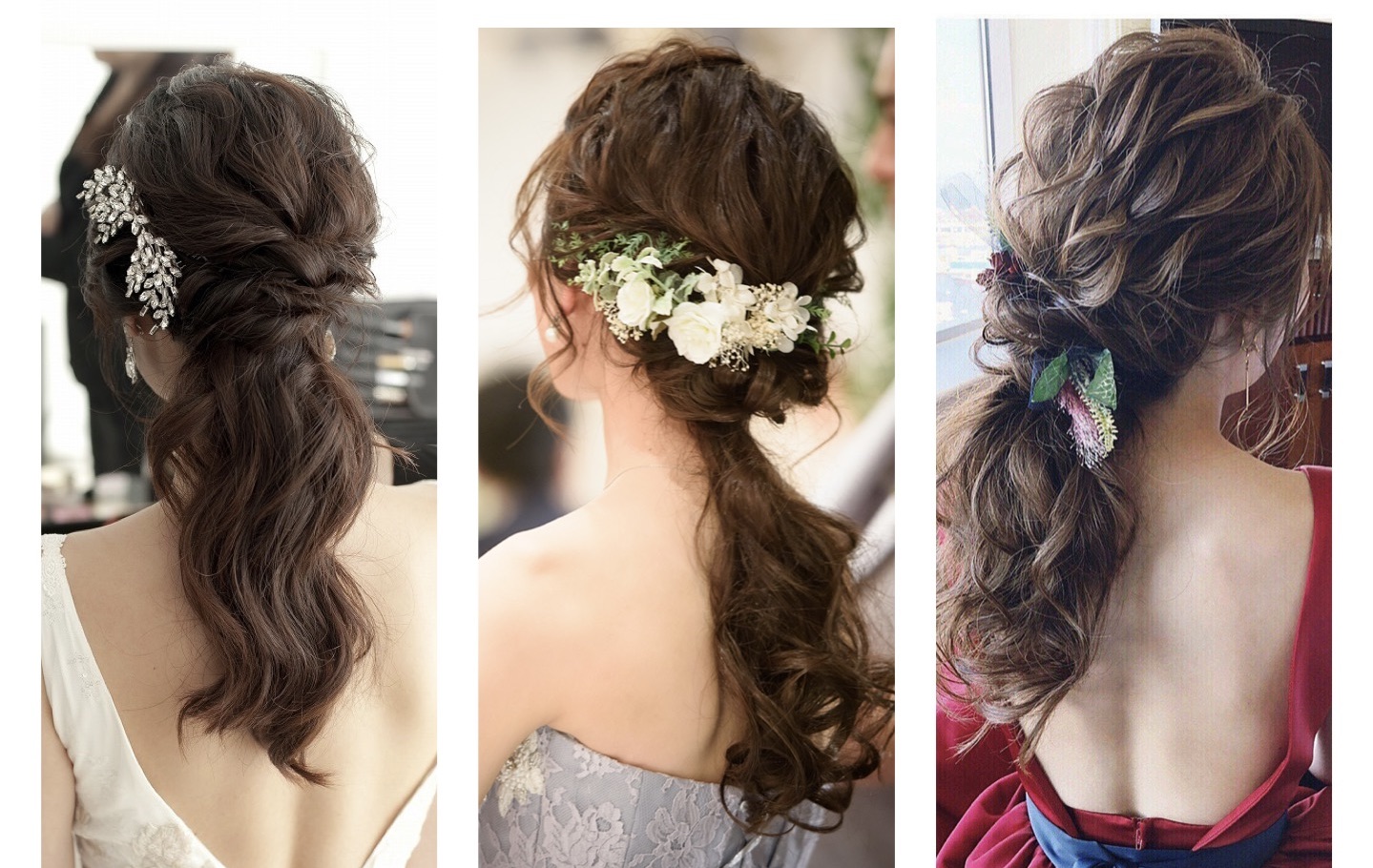 韓国スタイルのブライダル帽子手作りシルククリスタルエッジクリップ結婚式のヘアピンウェディングドレススタイリングアクセサリー ハーフツイン⑅パールとリボンの組み合わせがとても可愛いです🎀FLOREfloreweddingstylist wedding hairmake hairarrange hairstyle