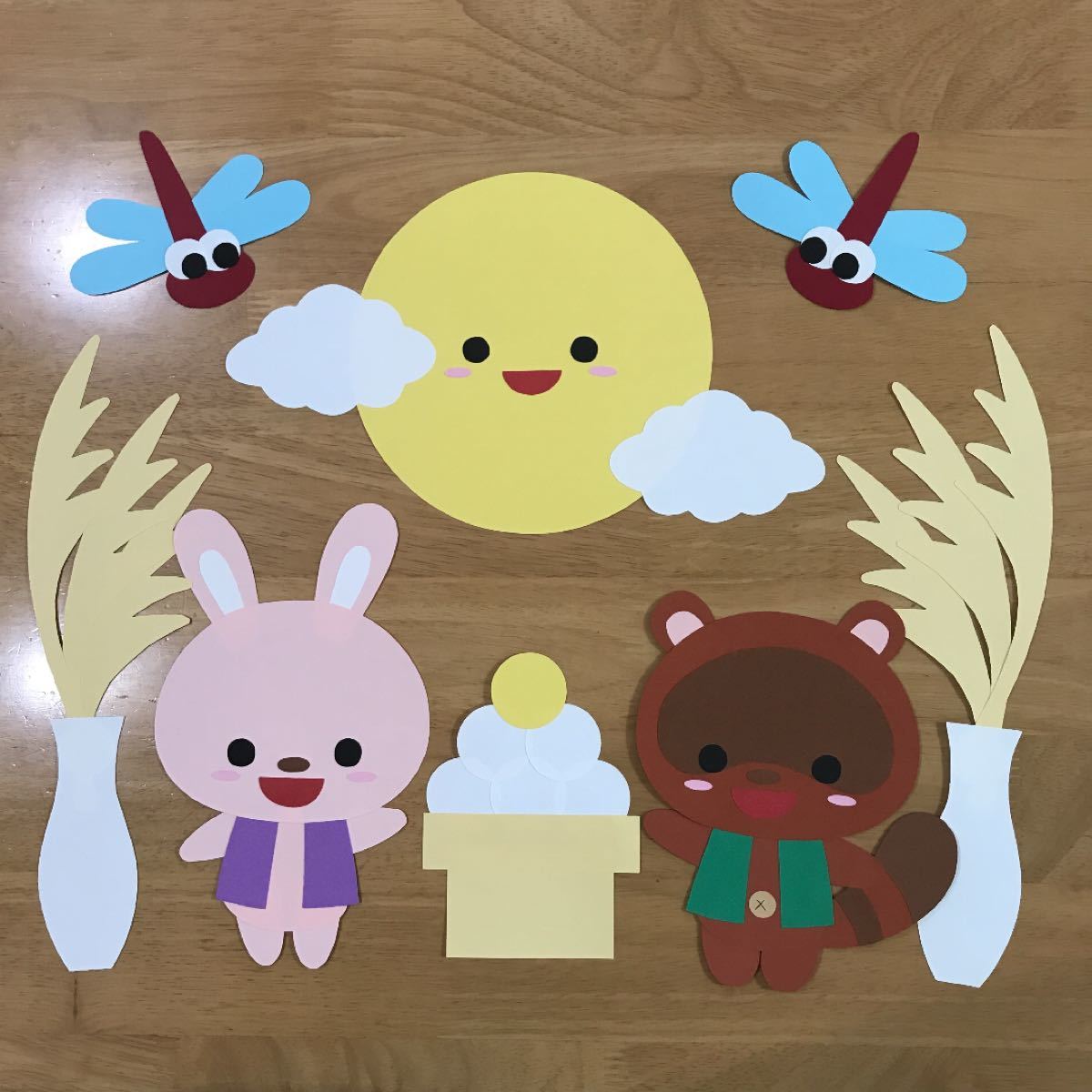 お月見 製作キット 十五夜 うさぎ 9月 10月 製作 保育園 幼稚園 壁面飾りの通販 by ティムラクマ