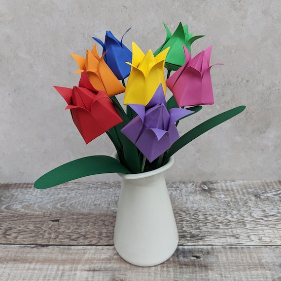 折り紙のバラ1本、永遠の紙の花、プロポーズ、婚約祝い、ロマンチックなデートの夜、誕生日プレゼント、1周年記念 - Etsy 日本