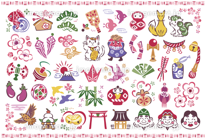 初夢セット：イラスト無料