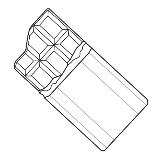 ハート チョコレート ボックス バレンタインデーのぬりえPremiumベクトル素材