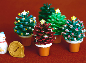 ⚠️専用品⚠️ 大王松 の 松ぼっくりツリー 土台付き ツリー クリスマス