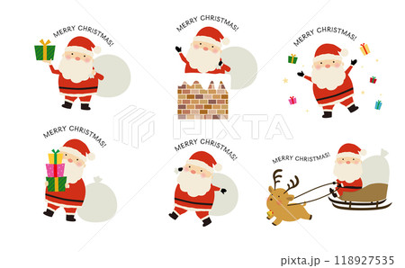 サンタクロース ポーズ クリスマス イベントのイラスト素材 - PIXTA