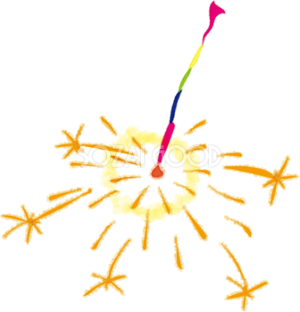 手持ち花火のイラスト透過PNG ：イラスト無料