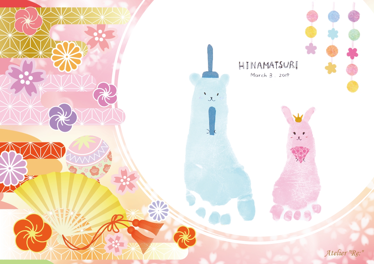 3月の手形 「ひなまつり手形アート」で、ひな祭りを楽しもう！一般社団法人 日本ふれあい育児協会_公式ブログ