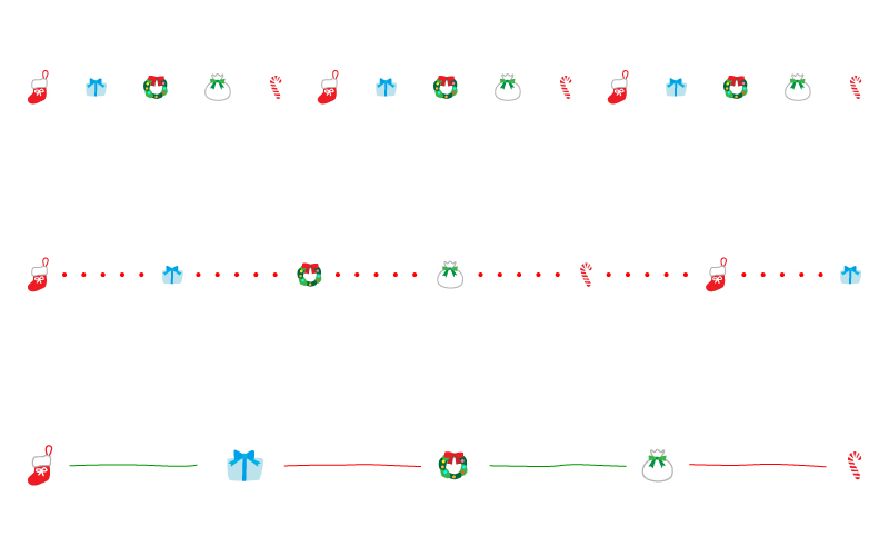 ト音記号とクリスマスのライン
