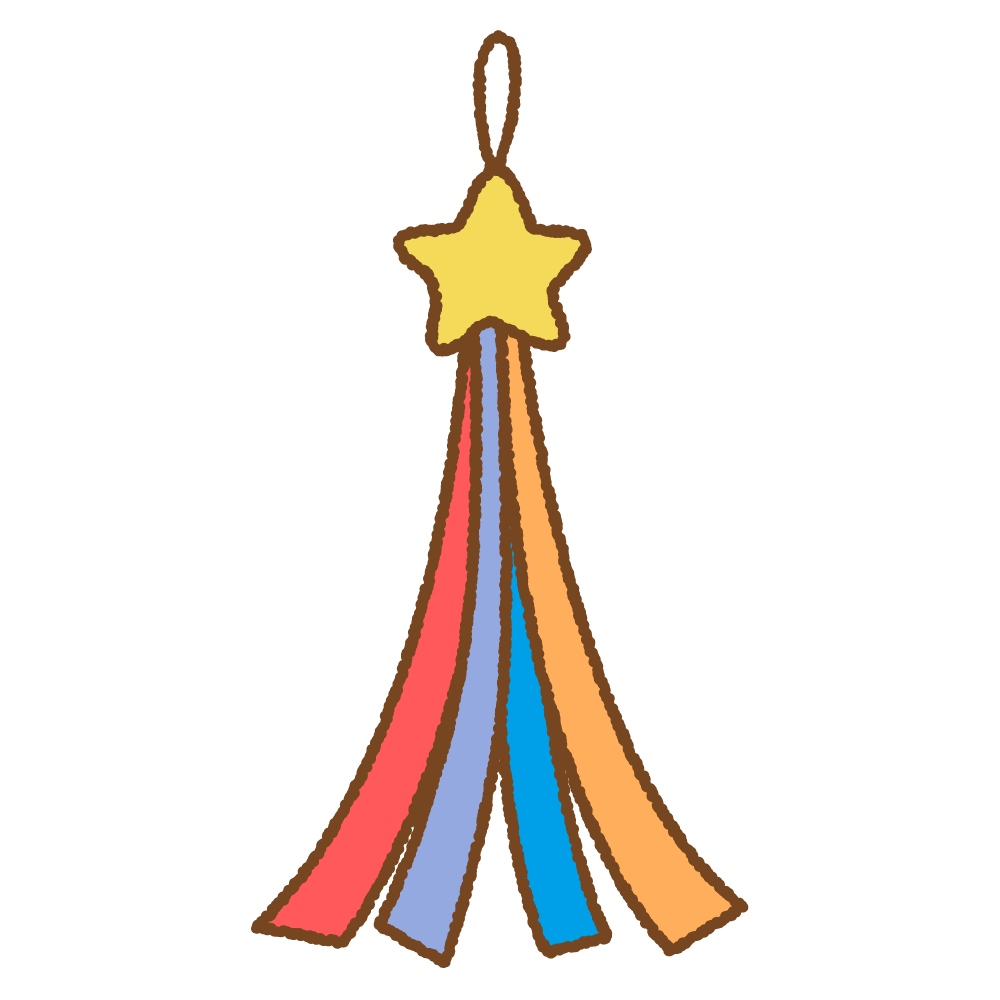 フリーイラスト笹飾りと天の川の七夕の背景でアハ体験GAHAG著作権フリー写真・イラスト素材集 - GAHAG著作権フリー 写真・イラスト素材集