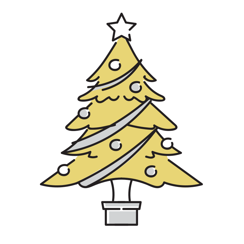 クリスマスツリー無料イラスト素材イラストプラザ