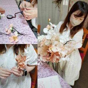 造花ウェディングブーケ手作りレッスン┃Familie* Flower 三重名張 - 造花ギフトアレンジと寄せ植え│花教室│ファミーリエ│三重名張市