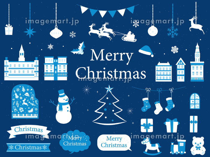 可愛らしい配色のクリスマス イラスト 素材集 イラスト素材6917166- フォトライブラリ