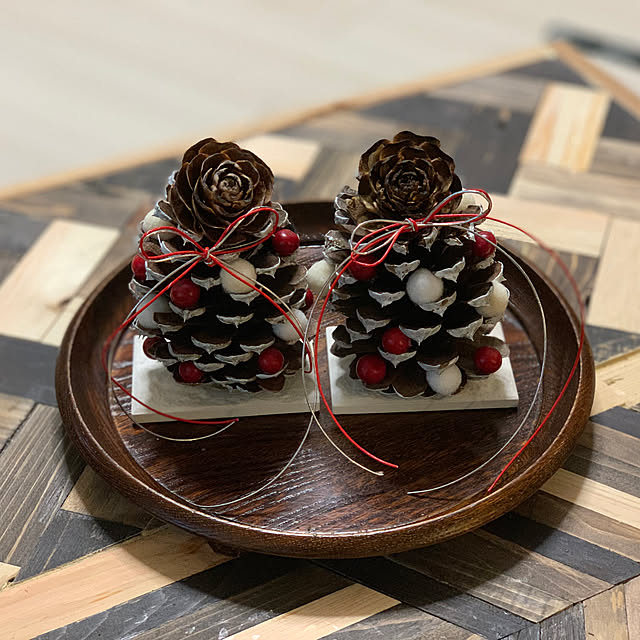 お正月飾り 松ぼっくりのおしゃれなアレンジ・飾り方のインテリア実例RoomClip ルームクリップ