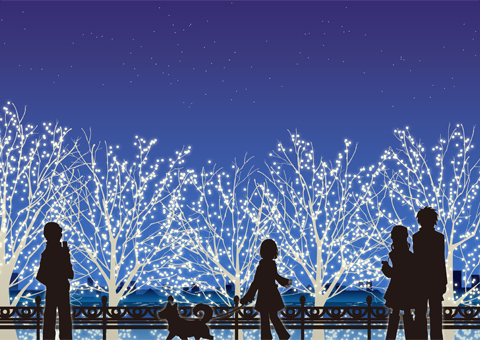 1,000点を超えるイルミネーション 街 クリスマスのイラスト素材、ロイヤリティフリーのベクター素材グラフィックスとクリップアート - iStockイルミネーション 木