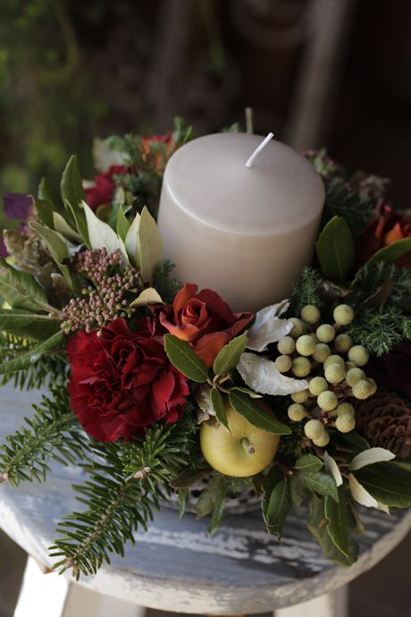 とっても簡単！クリスマスのキャンドルアレンジの作り方LOVEGREEN ラブグリーン