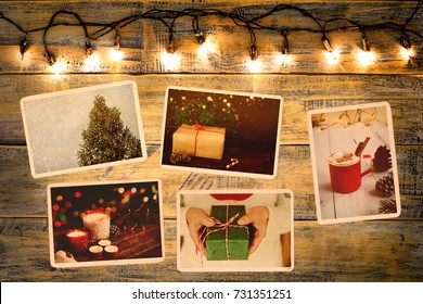 手作りアルバム クリスマスツリーの仕掛け☆引っ張ると写真が出てくる