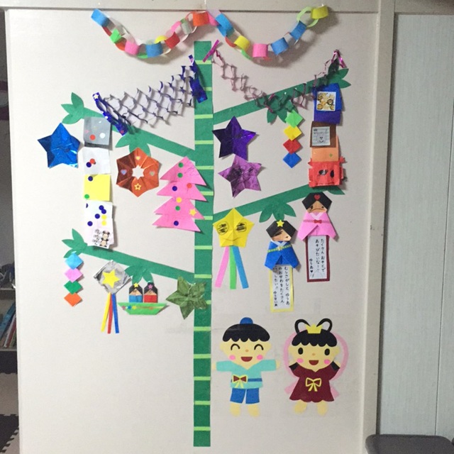 Amazon.co.jp: 壁面飾り 七夕壁面 たなばた壁面 画用紙壁面 保育園壁面 夏壁面 7月壁面 : DIY・工具・ガーデン