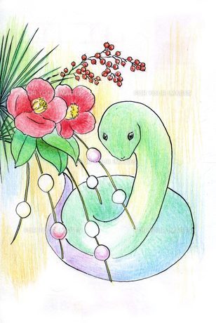 巳年 お正月イラスト 年賀状4分簡単！ かわいいヘビの絵＜2025年 巳年の蛇＞年賀デザイン：水墨画・墨絵・書道・筆ペン・初心者 絵手紙妙華・ かわいいイラスト japaneseartsupply - YouTube