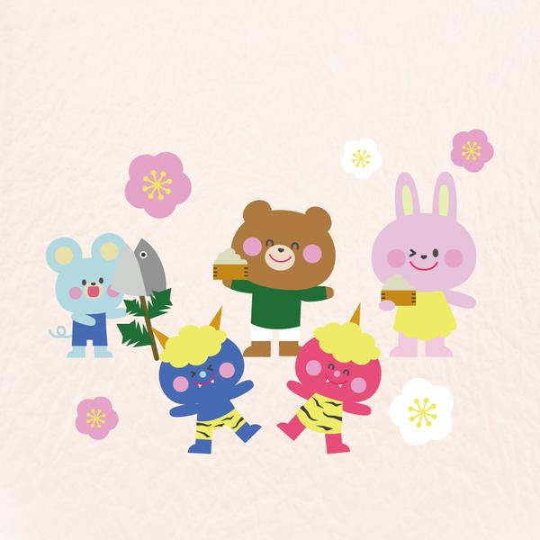 製作キット保育 壁面おに 壁面節分 壁面飾り節分 保育 壁面 足形製作 保育