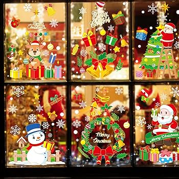 セリア、種類が豊富なクリスマスのジェルステッカー。私もディズニーが好き❣️