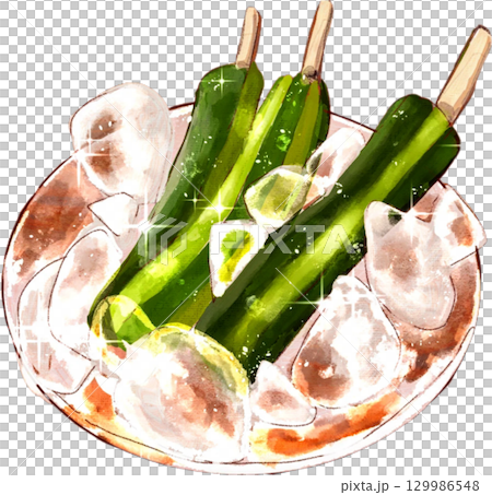 冷やしきゅうりのイラスト素材88573854- PIXTA