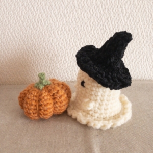 編み方メモ＋スマホ用カレンダー2種 おばけとかぼちゃのあみぐるみ、魔女帽子ハロウィン