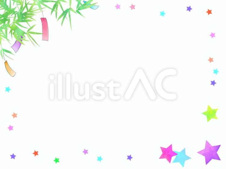 七夕のフレーム枠無料フリーイラスト 織姫と彦星- イラストストック