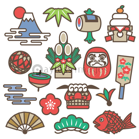 お正月のイラストの描き方 年賀状にも使える 縁起物１０アイテムそれらを使ったスタンダードな手書き年賀状作り How to draw aJapanese New Year's card