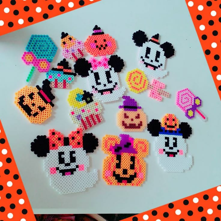 ハロウィンのアイロンビーズ図案アイロンビーズ