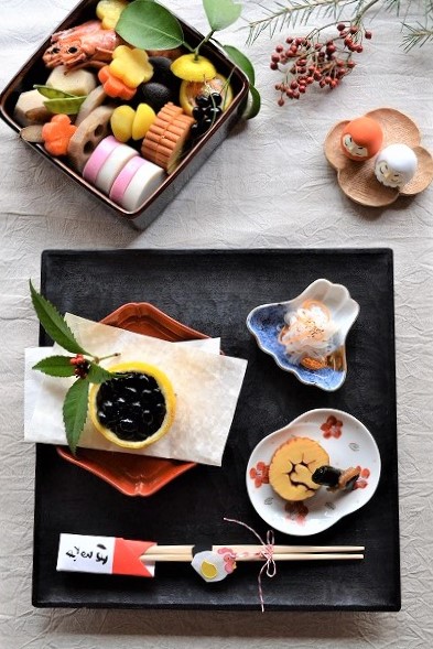 和のテーブルセッティング」生徒様のお正月テーブル花のテーブルコーディネート