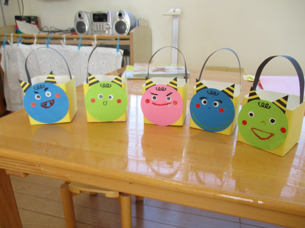 節分製作 鬼の豆入れ～紙コップ使用で準備簡単！2歳児3歳児4歳児おすすめ～