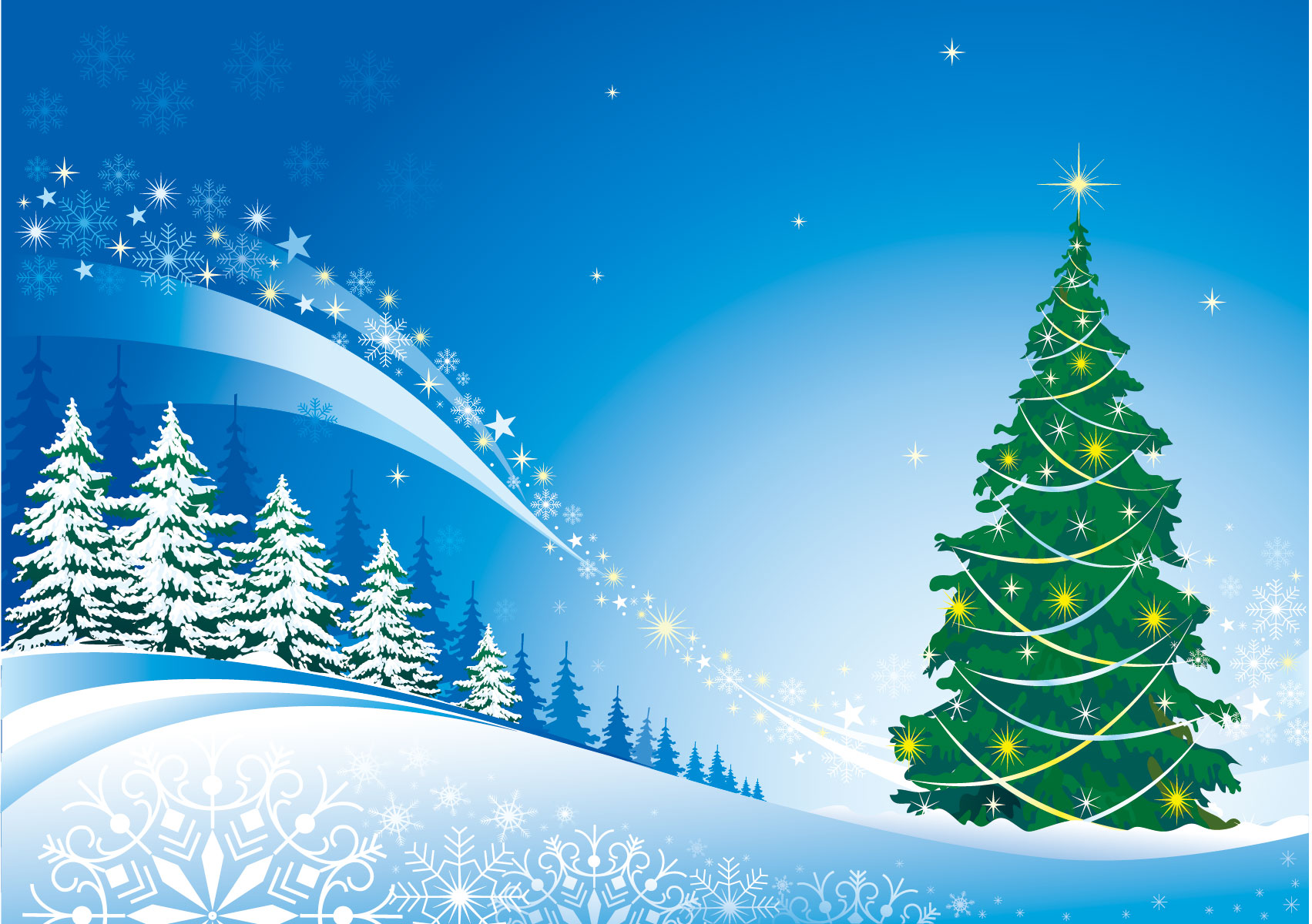 クリスマス正方形フレーム クリスマスの街並みと雪景色：イラスト無料