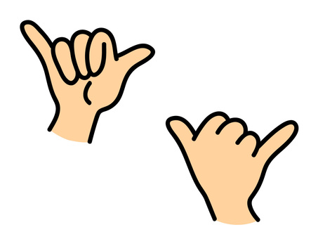 アロハ。ハンドサイン。シンプルな手のアイコン。のイラスト素材114879110- PIXTA