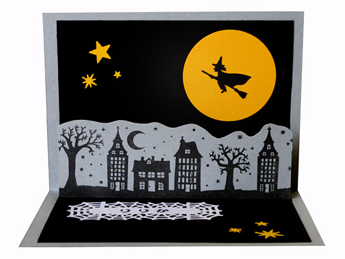 ☆簡単「切り紙」ポップアップカード☆ハロウィン: しかけ絵本＆手作りポップアップカード