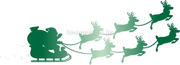 クリスマス素材トナカイ・鹿のシルエットイラストのイラスト素材81738969- PIXTA