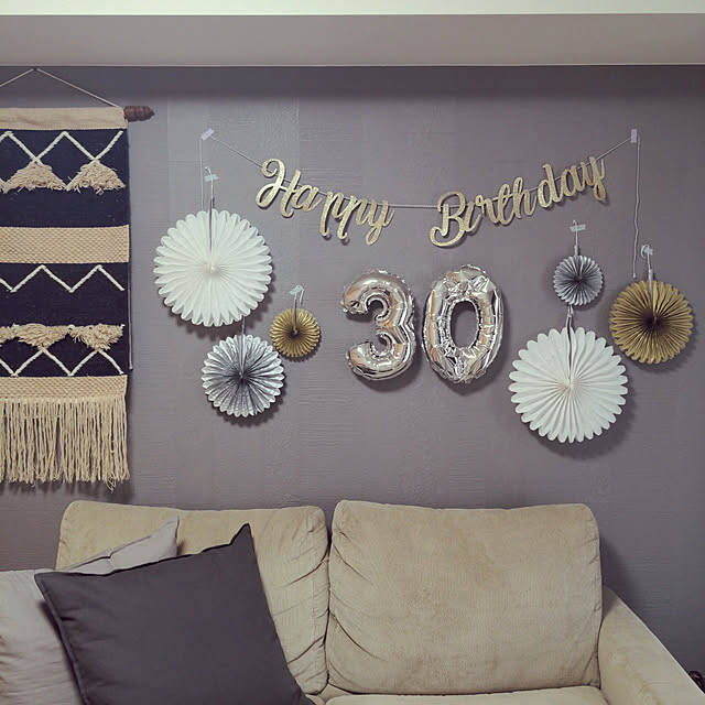 韓国風 100均で飾り付けて誕生日〖犬の写真〗犬のいる生活 Day by day with a dog