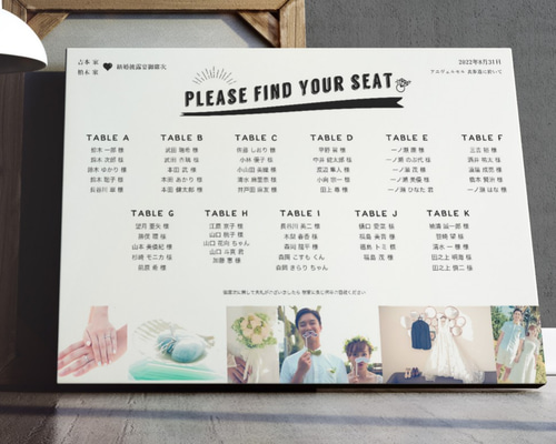 楽天市場10 4-9限定☆最大P10倍+180円クーポンシーティングチャート 席次表 結婚式 アクリル結婚証明書 ウェディング ブライダルペーパージャック : プチギフト専門店 ココサブ