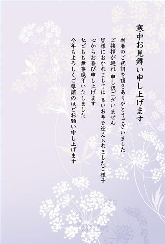 寒中見舞い余寒見舞いの文例：季節の挨拶としての寒中見舞い、年賀状の返礼、寒中見舞い状への返事、喪中対応の文例・例文「年賀状・暑中見舞いドットコム」