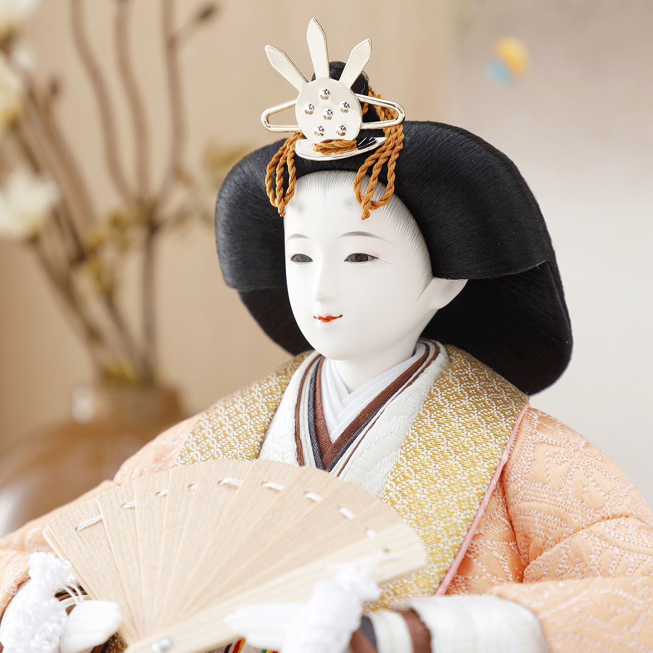 檜扇 扇子 鳳凰 正絹紐 雛道具 雛人形 雛祭り ひなまつり ひなまつり
