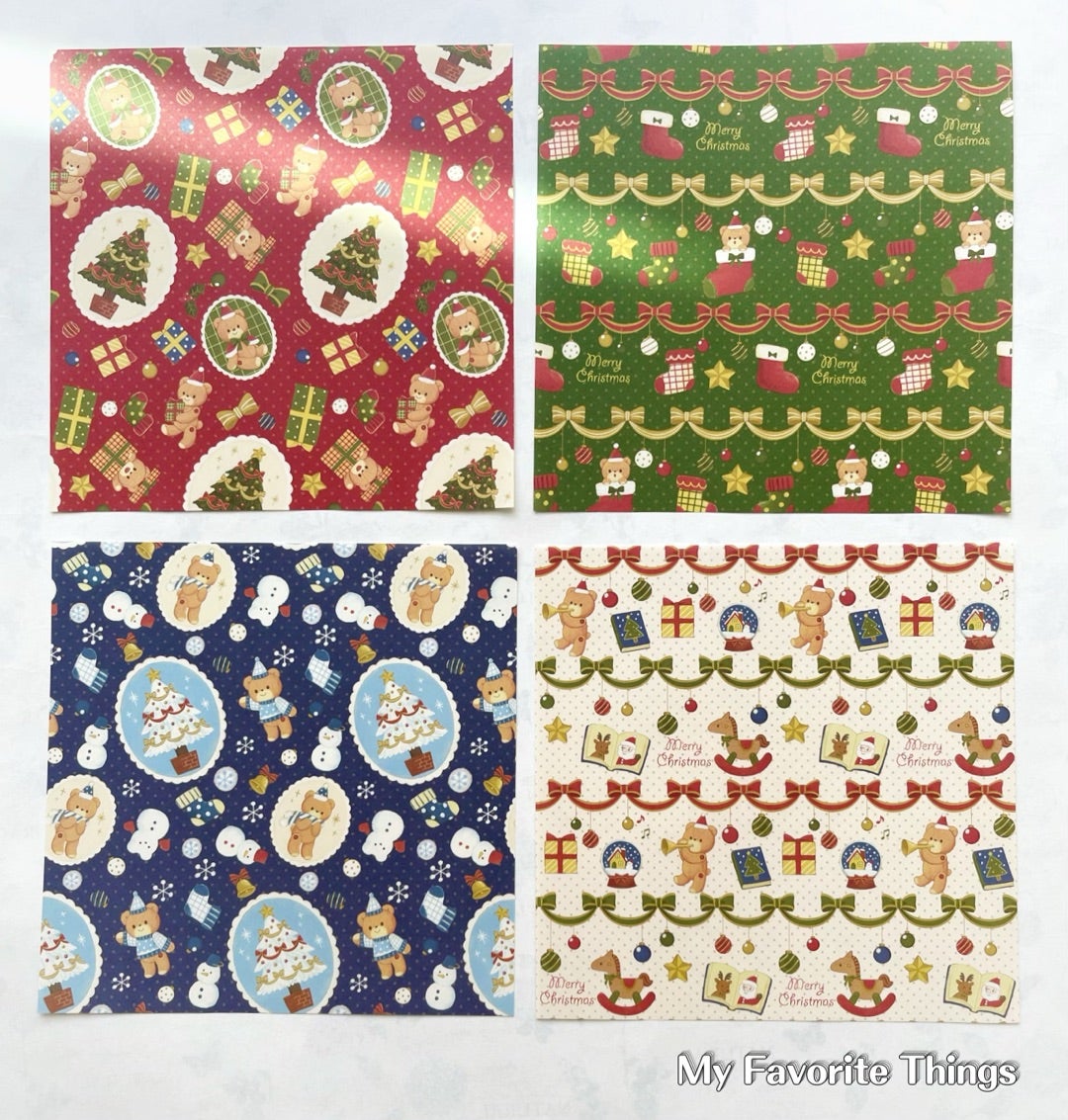 クリスマス海外デザインペーパー40枚christmas party AW353