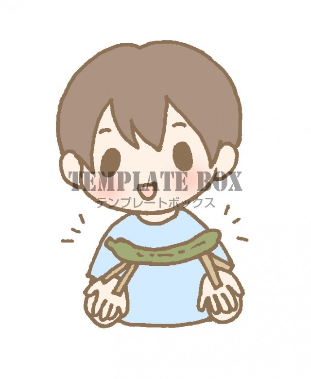 精霊馬のきゅうりイラストのフリー素材イラストイメージ